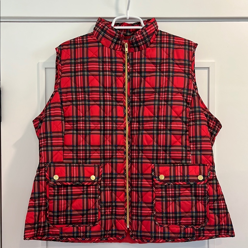 Stewart Plaid Red Vest